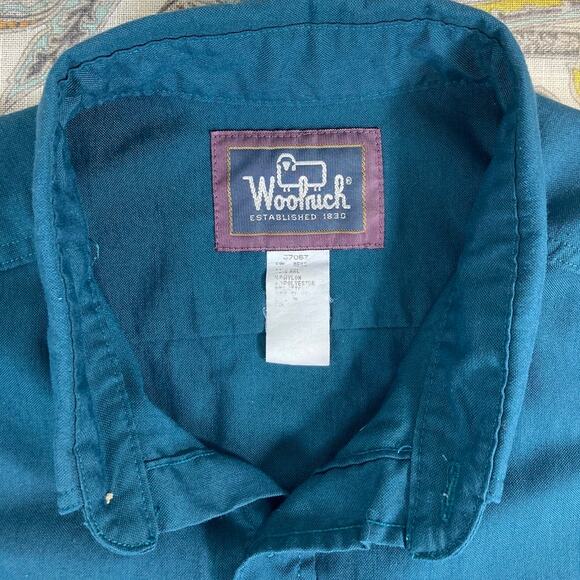 Woolrich Mens Green Polyester Blend Long Sleeve Button Shirt XXL - Picture 3 of 7